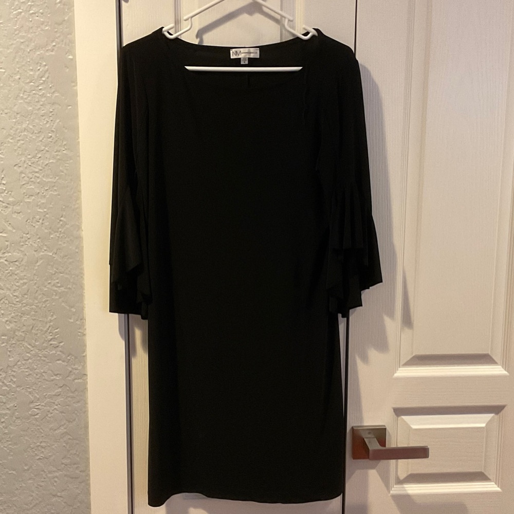 Neiman Marcus Classic Black 3/4 Sleeve Dress